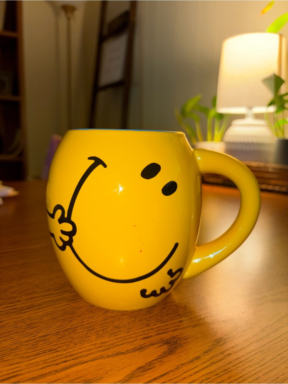 Mr. Men Little Miss Mr. Happy Yellow Smiley Face Ceramic Mug with Handle